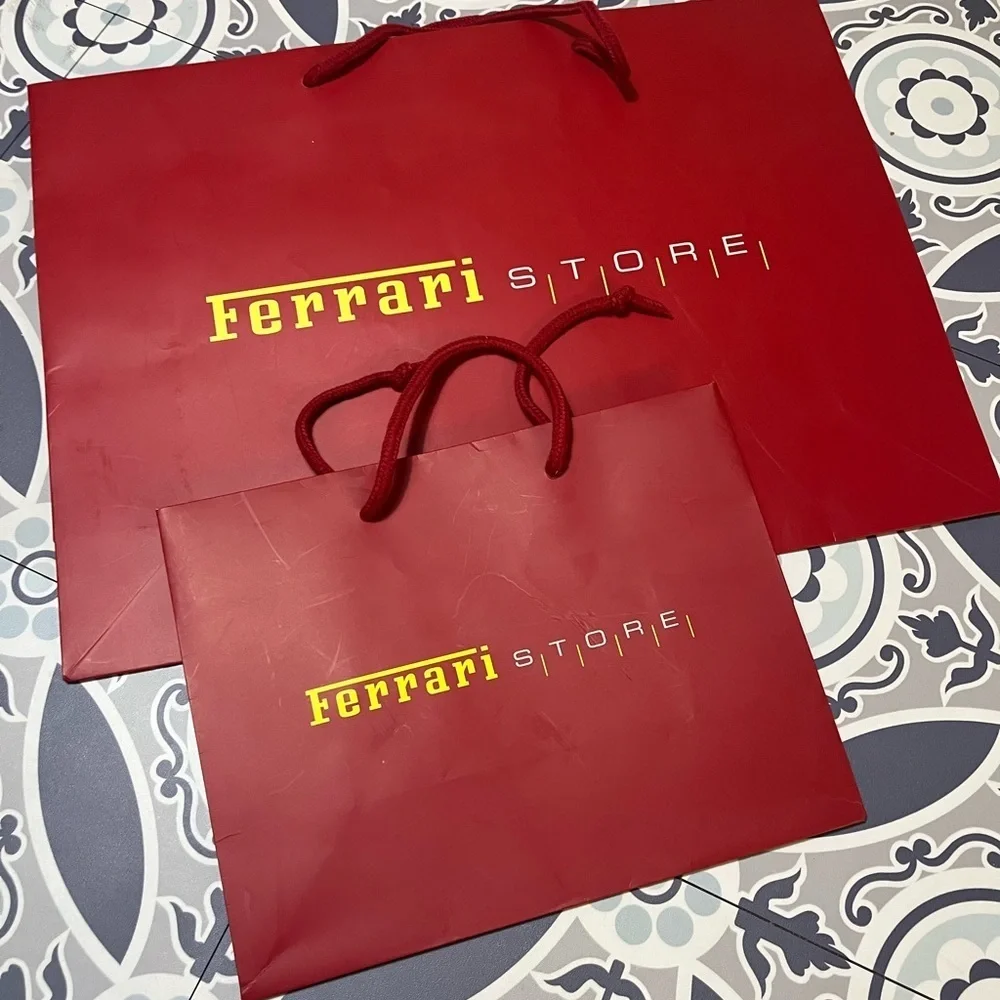 Ferrari Store Red and Yellow Gift Bags